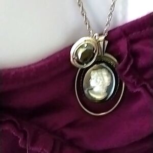 VTG Hematite White on Black Cameo